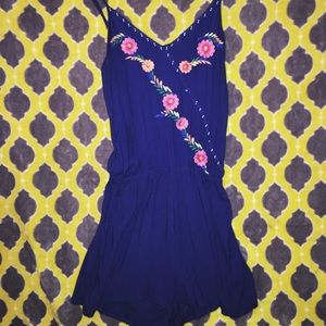 Floral Embroidered Romper